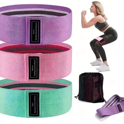 Fabric Resistance Hip Booty Bands Glute Thigh Elastic Workout Bands Squat Circle Stretch Fitness Strips Loops Yoga Gym Equipment