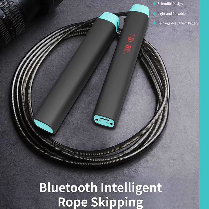 Smart Jump Rope Fitness Skipping Rope with APP Calorie Data Analysis for Home Gym Crossfit Workout Exercise for Men Women