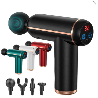 MUKASI Massage Gun Portable Percussion Pistol Massager for Body Neck Deep Tissue Muscle Relaxation Gout Pain Relief Fitness