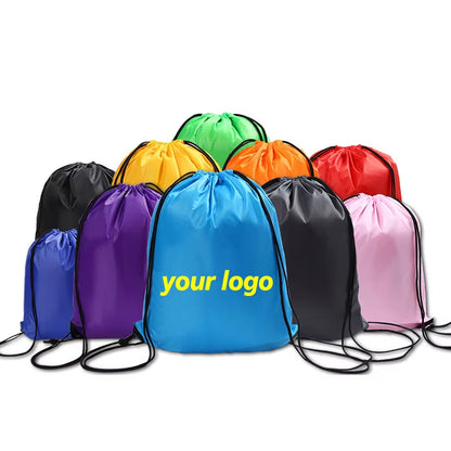 Customize Women Drawstring Bag Personal Custom Your Pictures Book Bag DIY Child School Bags Shoe Pocket Backpack with Print Logo
