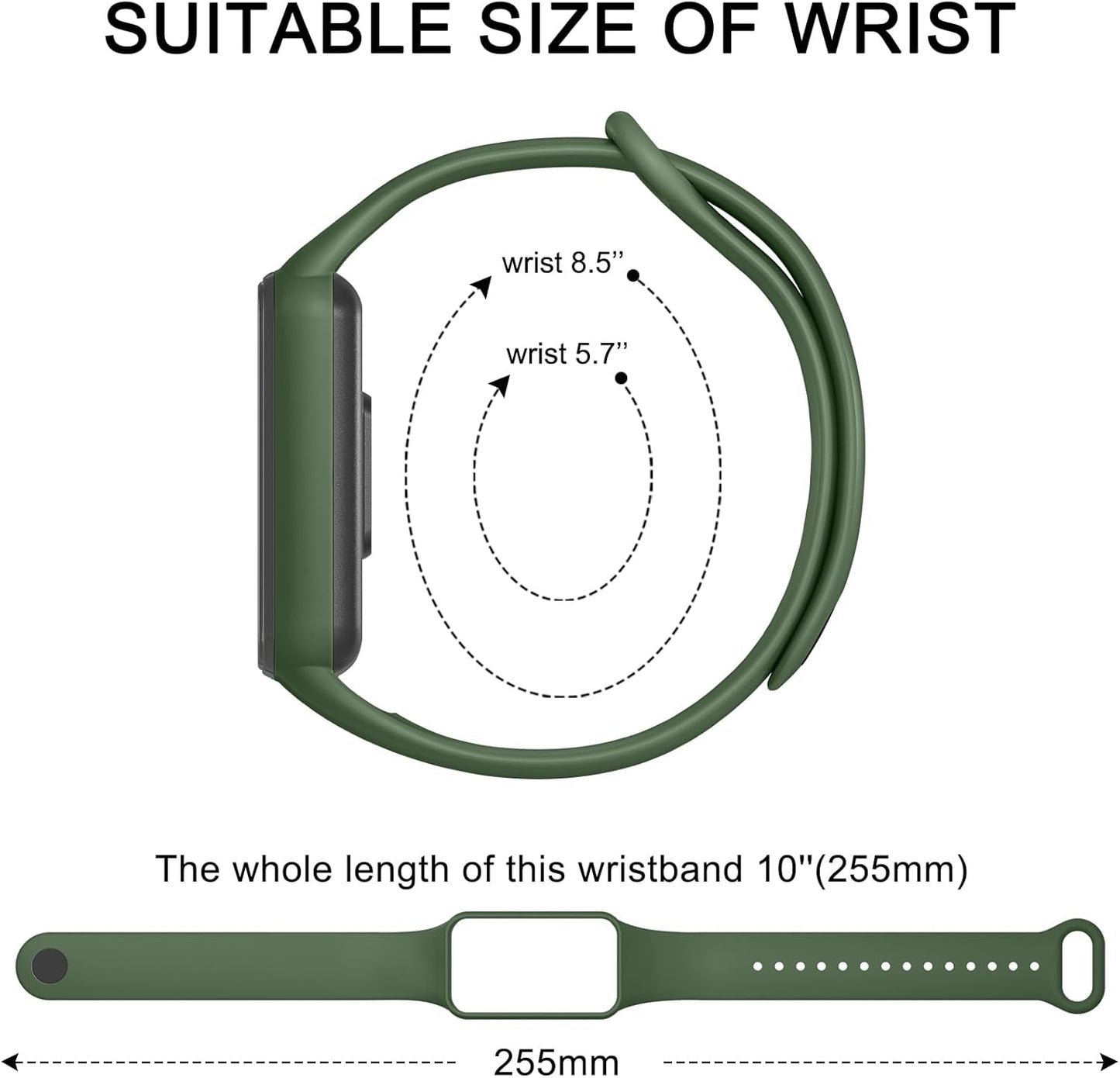 Bands for Amazfit Band 7 Straps, 4-Pack Soft Silicone Sport Replacement Bracelet Strap for Amazfit Band 7 Fitness & Health Tracker Women Men