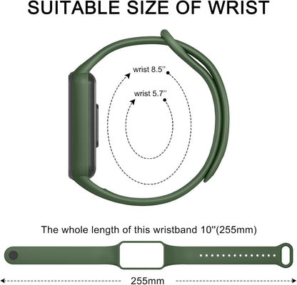 Bands for Amazfit Band 7 Straps, 4-Pack Soft Silicone Sport Replacement Bracelet Strap for Amazfit Band 7 Fitness & Health Tracker Women Men