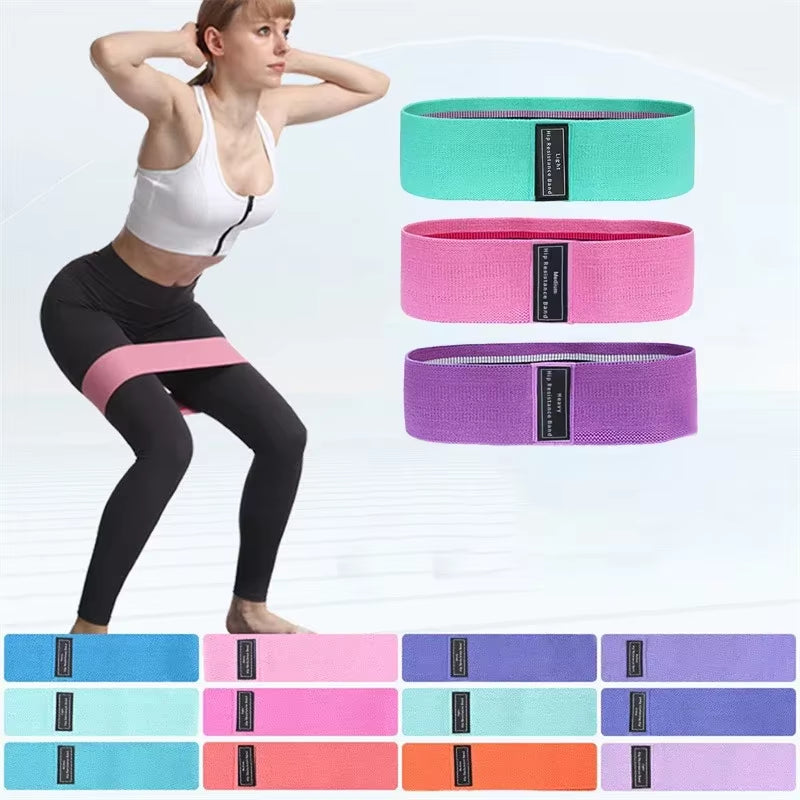Fabric Resistance Hip Booty Bands Glute Thigh Elastic Workout Bands Squat Circle Stretch Fitness Strips Loops Yoga Gym Equipment
