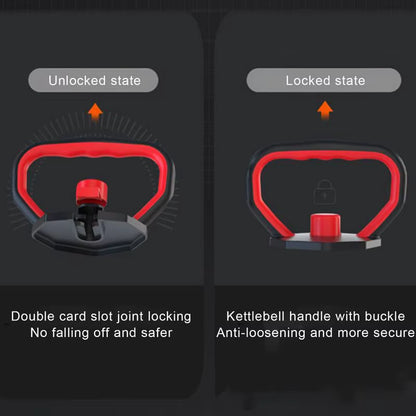 Kettle Bell Handle for Dumbbell Adjustable Heavy Duty Kettlebell Handle Ergonomic Strength Training Kettlebells for Home or Gym