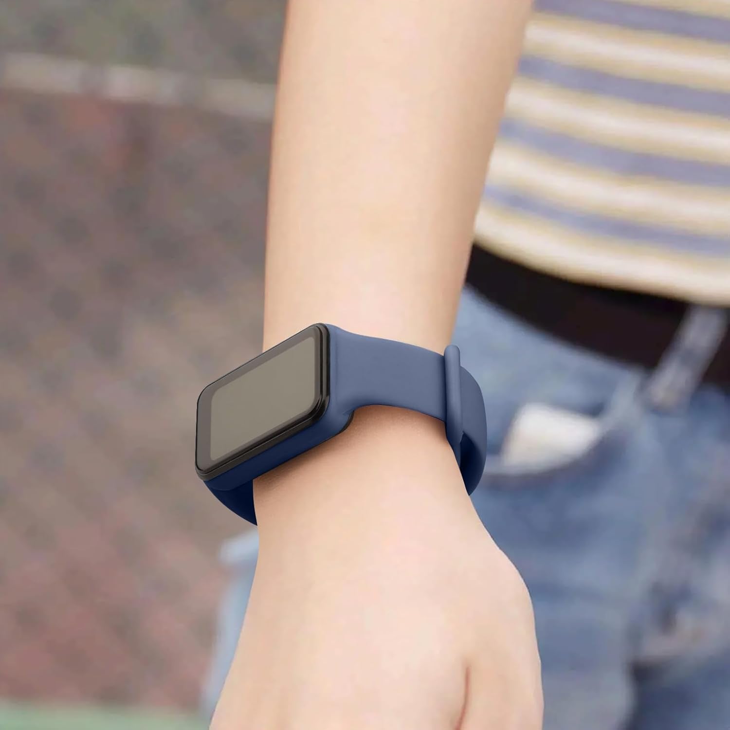 Bands for Amazfit Band 7 Straps, 4-Pack Soft Silicone Sport Replacement Bracelet Strap for Amazfit Band 7 Fitness & Health Tracker Women Men