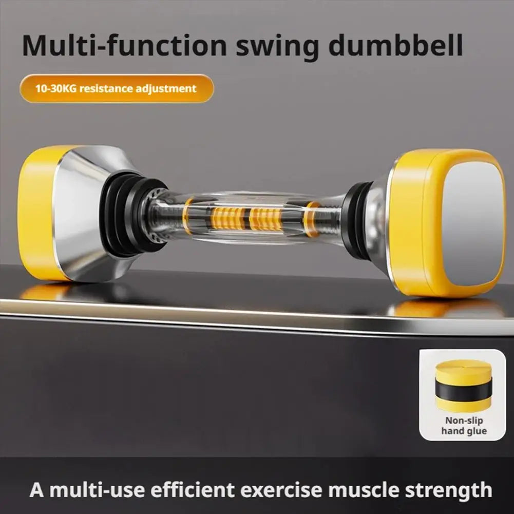 Adjustable Vibrating Dumbbells Swing Dumbbell with Non-Slip Handle Chest & Abdominal Muscle Vibration Portable Fitness Equipment