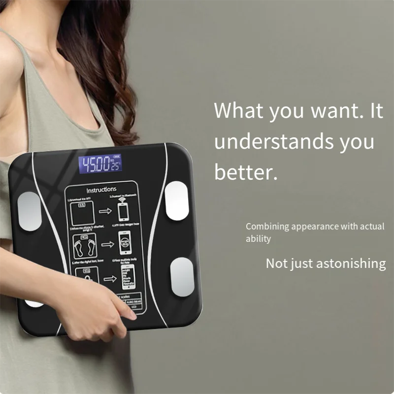 Intelligent Bluetooth Body Fat Scale, Adult Weight Scale, Household Small Body Scale, Electronic Scale, Fat Scale