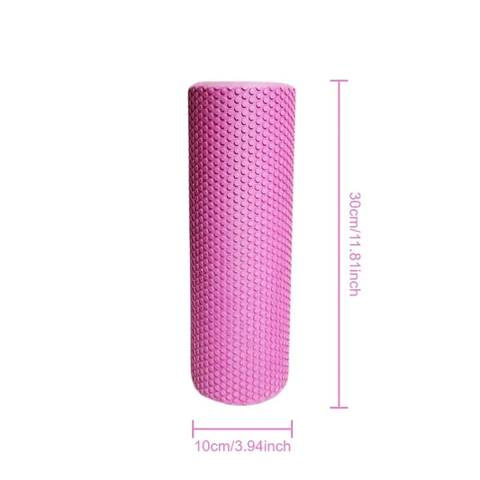 Hexagonal Yoga Roller: round EVA Foam Cylinder for Pilates & Enhanced Home Workouts (Diameter 9.5Cm, Length 29.7Cm)