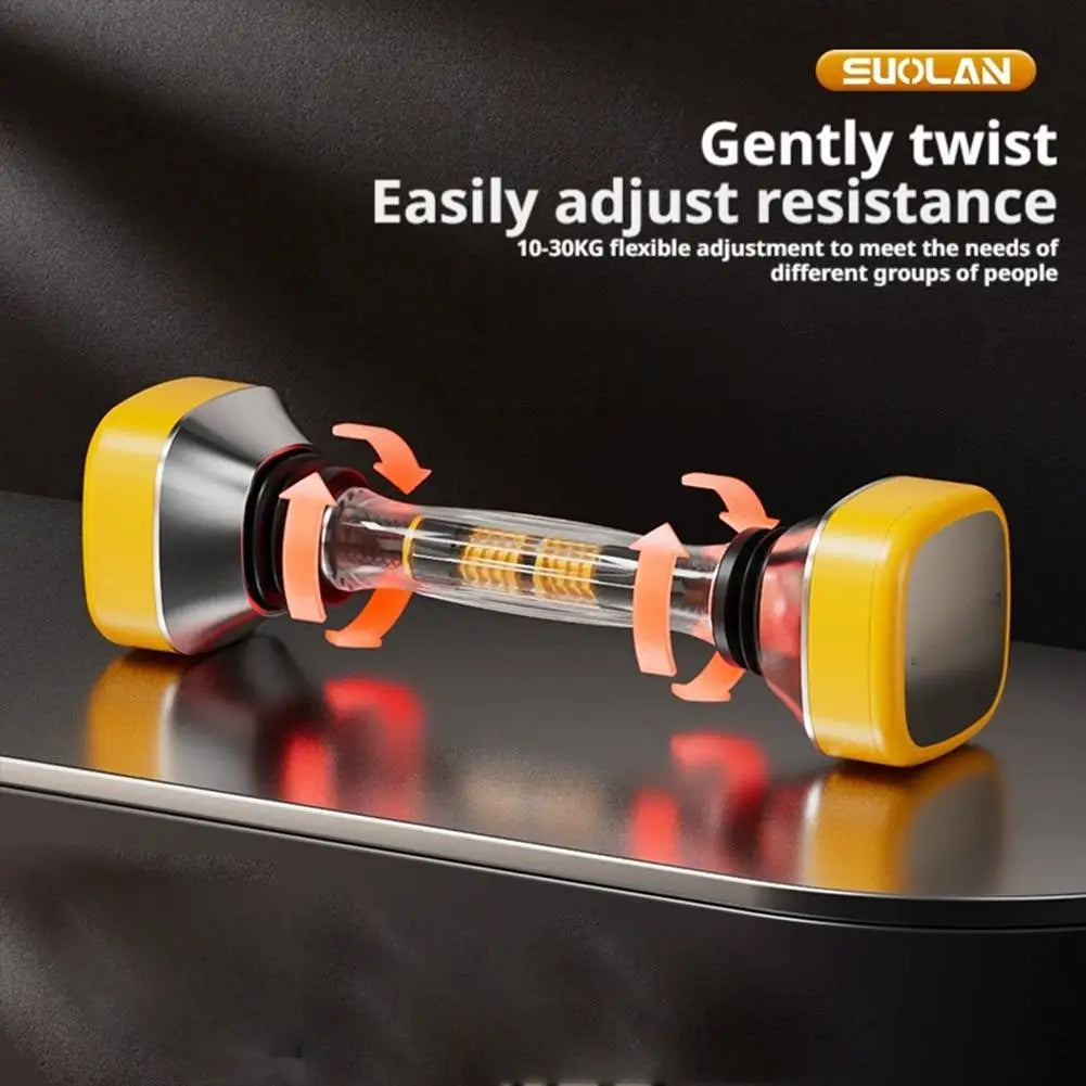 Adjustable Vibrating Dumbbells Swing Dumbbell with Non-Slip Handle Chest & Abdominal Muscle Vibration Portable Fitness Equipment