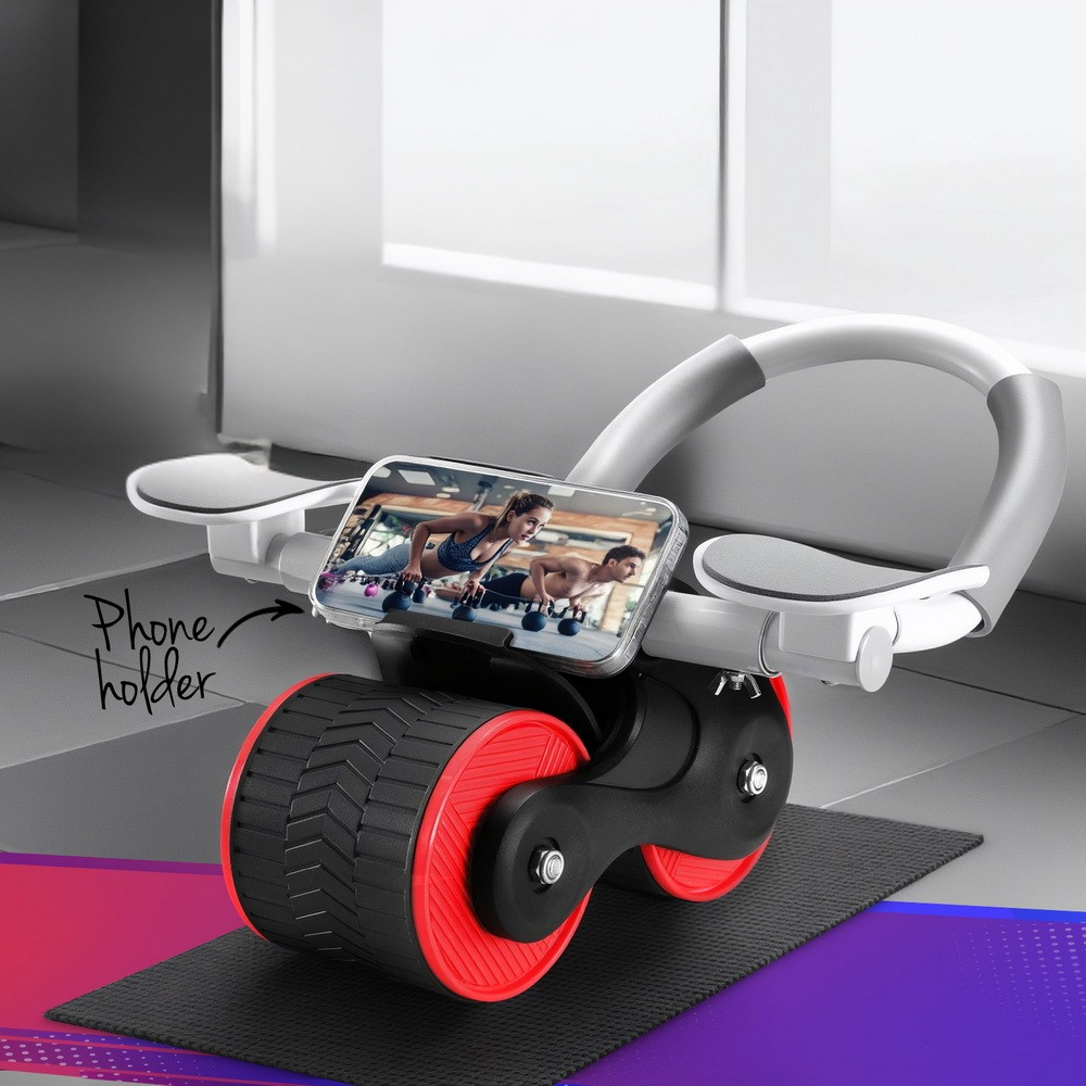 Ab Roller Automatic Rebound Wheel with Knee Pad