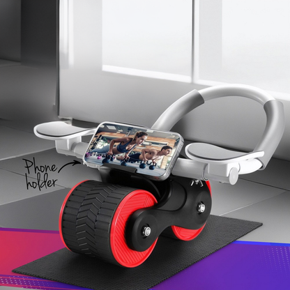 Ab Roller Automatic Rebound Wheel with Knee Pad