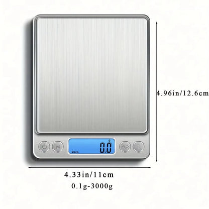 1Pcs Digital Kitchen Scale 3000G/ 0.1G Small Jewelry Scale Food Scales Digital Weight Gram and Oz Digital Gram Scale