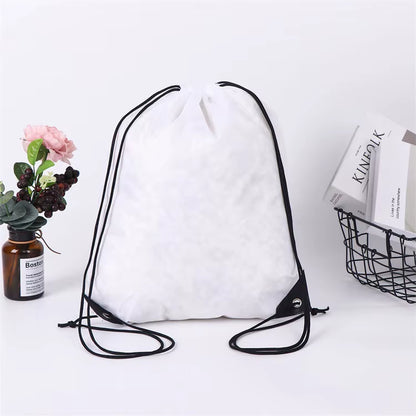Customize Women Drawstring Bag Personal Custom Your Pictures Book Bag DIY Child School Bags Shoe Pocket Backpack with Print Logo