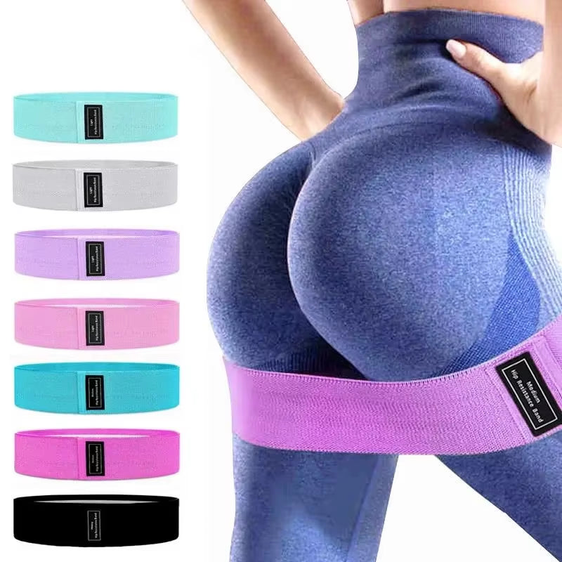 Fabric Resistance Hip Booty Bands Glute Thigh Elastic Workout Bands Squat Circle Stretch Fitness Strips Loops Yoga Gym Equipment