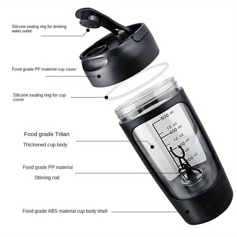 Electric Protein Powder Mixing Cup Automatic Shaker Bottle Mixer Shake Bottle Milk Coffee Blender Kettle Fro Gym Outdoor